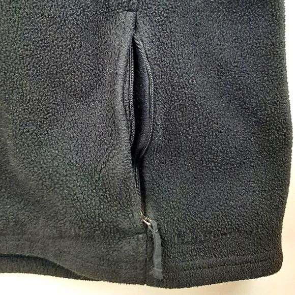 LL Bean Vest Men's X-Large Black Sleeveless Fleece Full Zip Logo Casual Outdoor - Picture 4 of 10